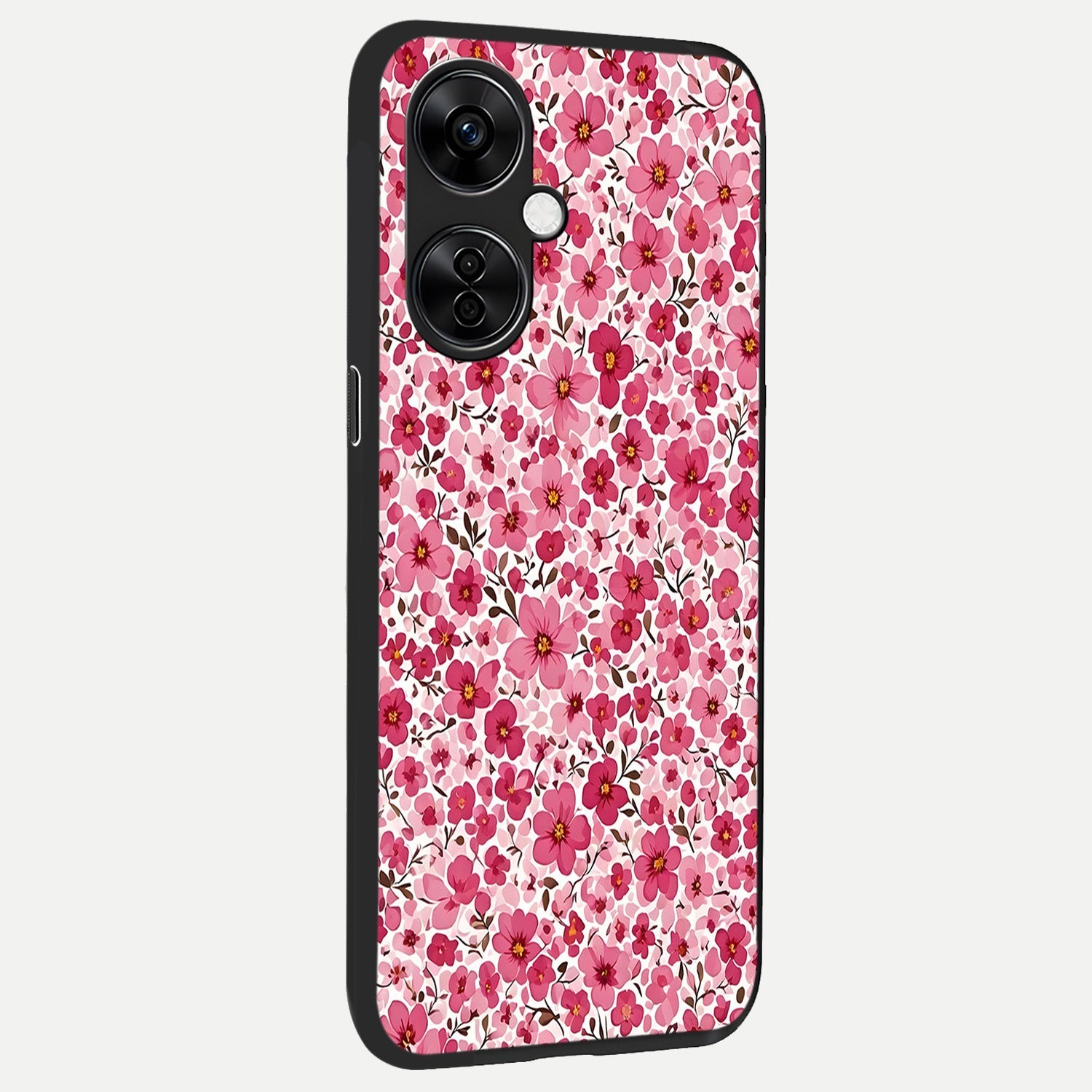  Cherry Blossom Charm back cover For Oneplus Nord CE3 Lite slim fit glass case with vibrant aesthetic design