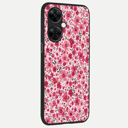  Cherry Blossom Charm back cover For Oneplus Nord CE3 Lite slim fit glass case with vibrant aesthetic design