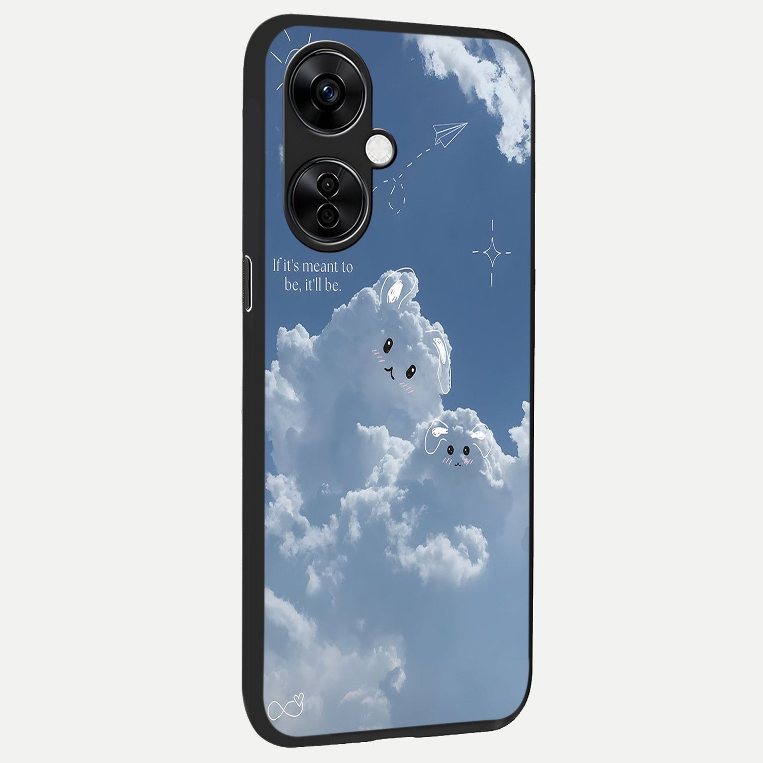  Cloud Bunny Dreams back cover For Oneplus Nord CE3 Lite slim fit glass case with vibrant aesthetic design