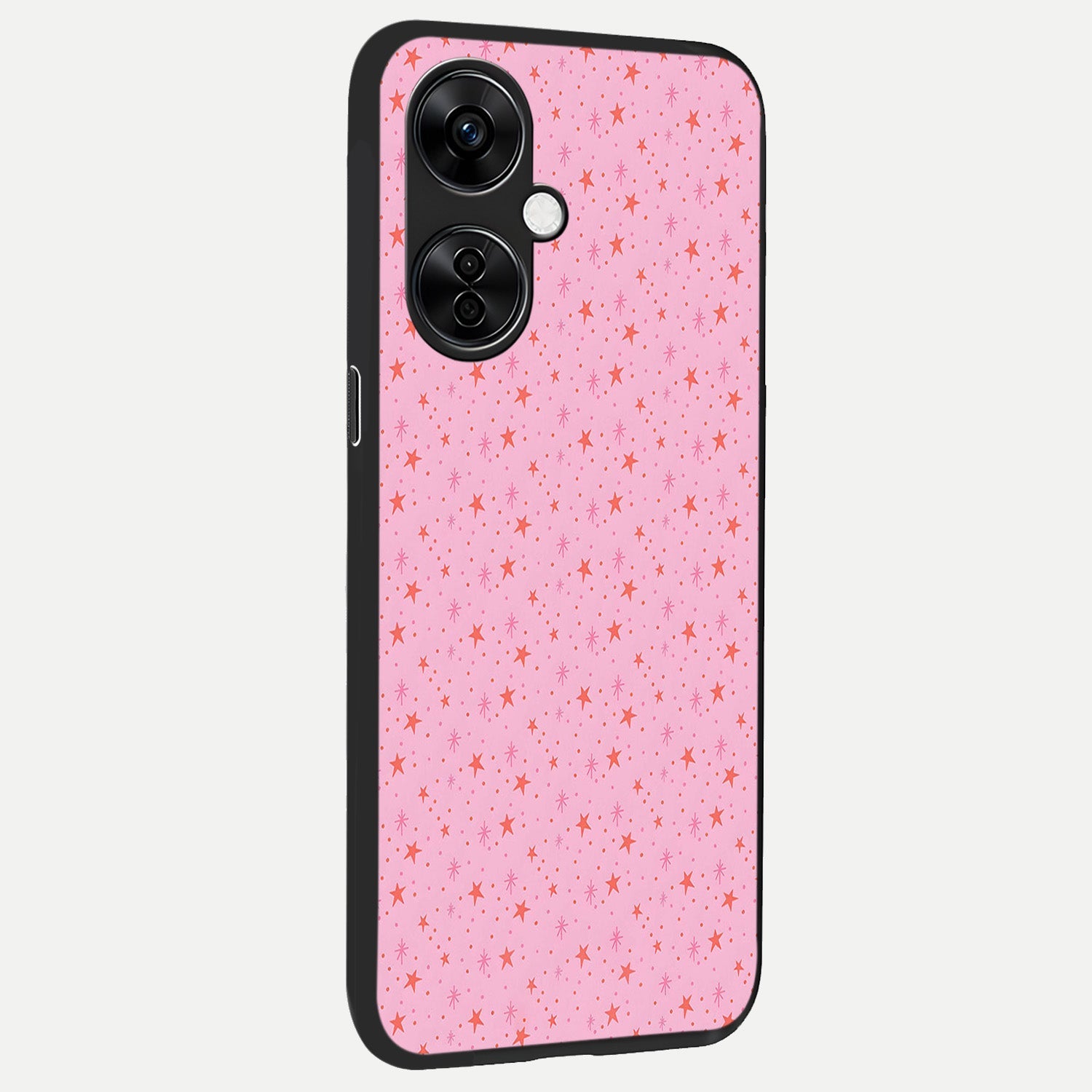  Cosmic Pink Sparkle back cover For Oneplus Nord CE3 Lite slim fit glass case with vibrant aesthetic design