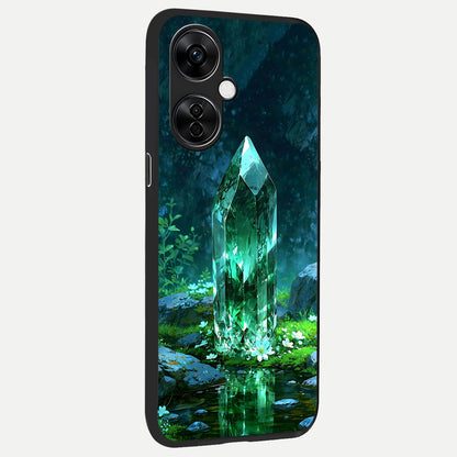  Emerald Light Crystal back cover For Oneplus Nord CE3 Lite slim fit glass case with vibrant aesthetic design