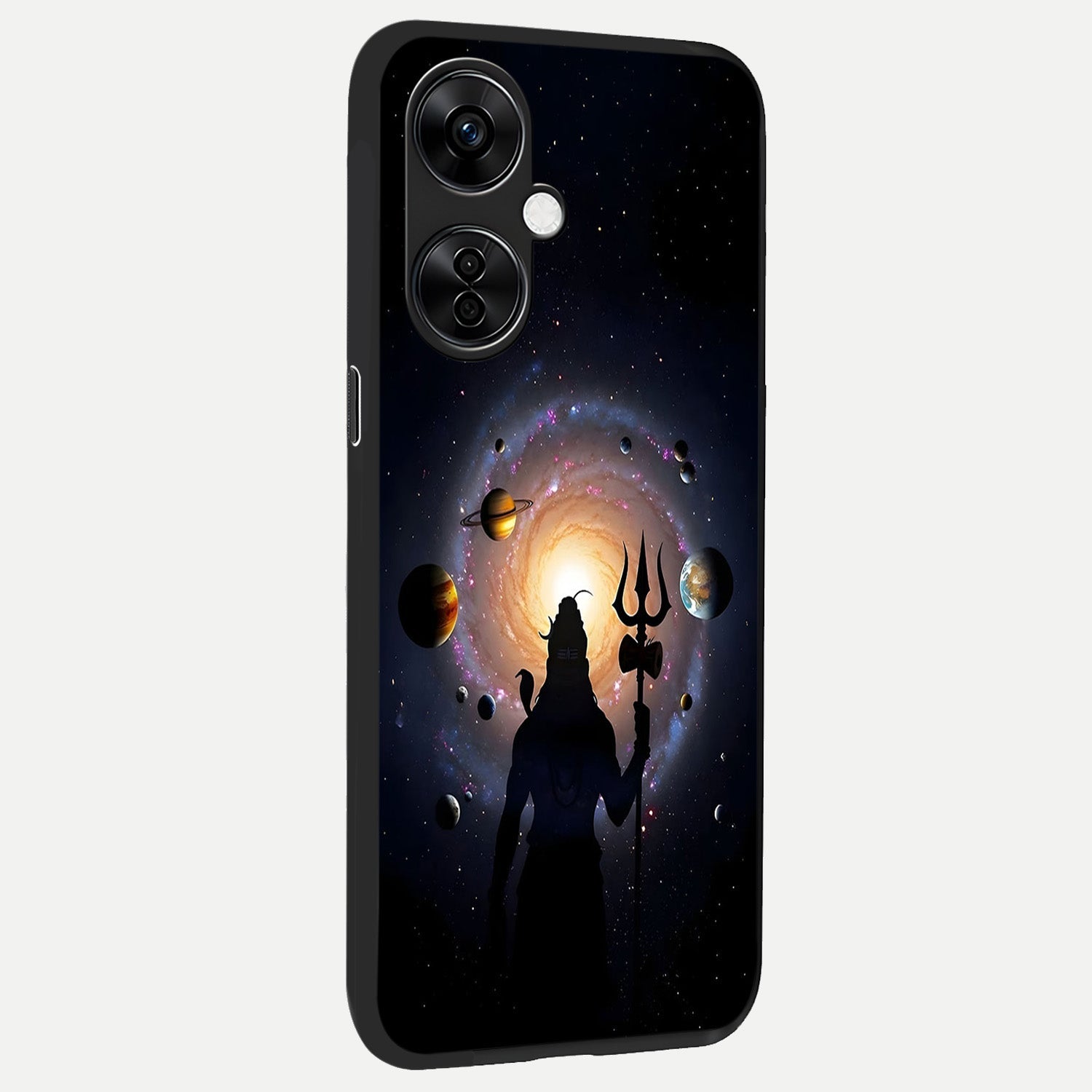 Galactic Shiva Vision back cover For Oneplus Nord CE3 Lite slim fit glass case with vibrant aesthetic design