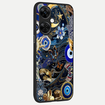  Golden Moon Magic back cover For Oneplus Nord CE3 Lite slim fit glass case with vibrant aesthetic design