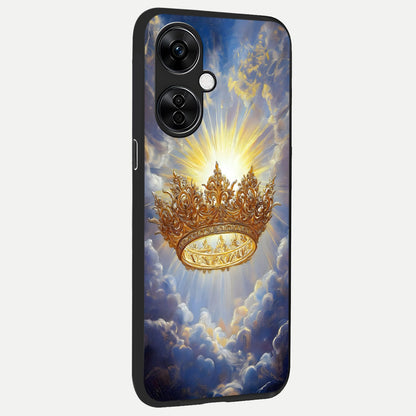  Heavenly Crown Light back cover For Oneplus Nord CE3 Lite slim fit glass case with vibrant aesthetic design