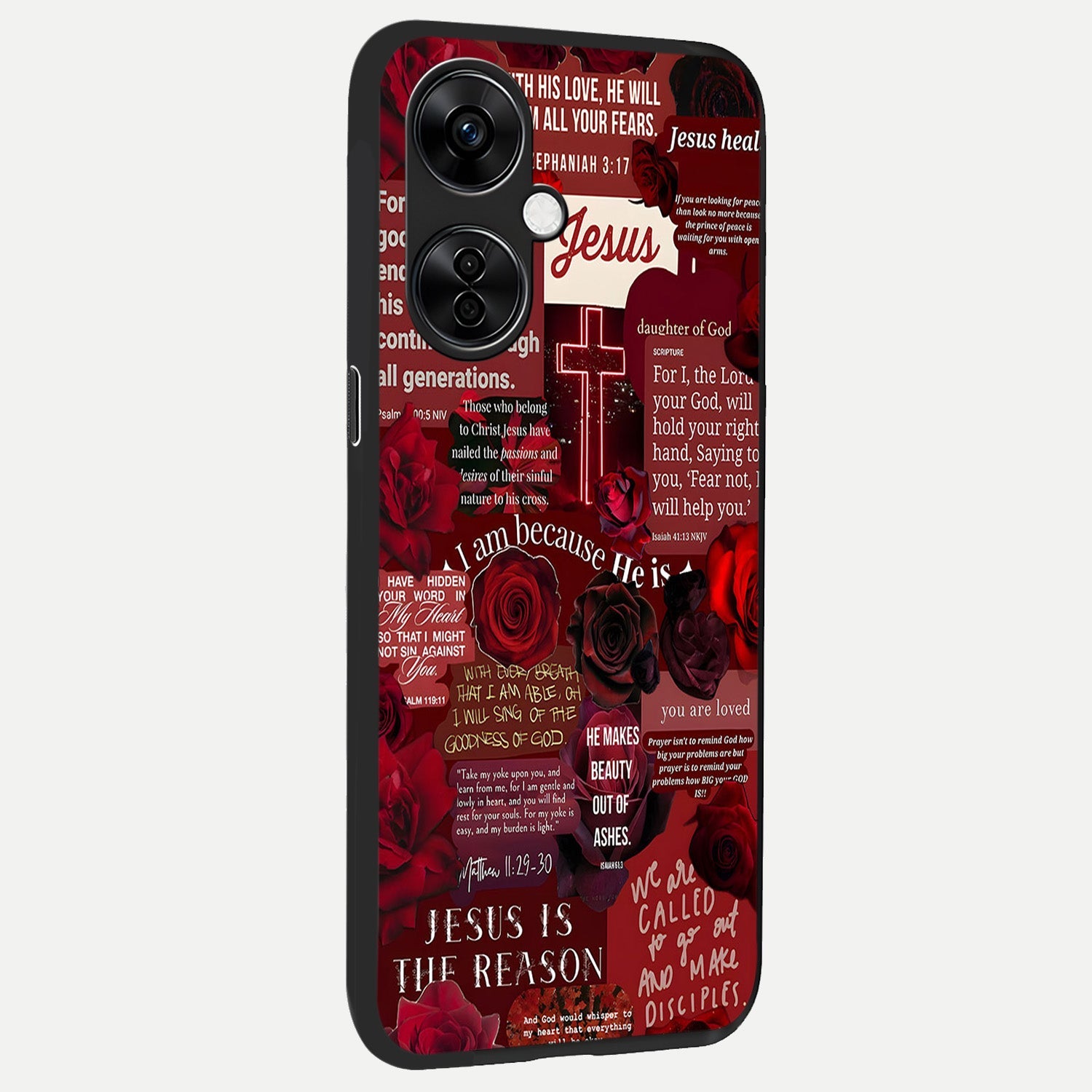  Jesus Love Heals back cover For Oneplus Nord CE3 Lite slim fit glass case with vibrant aesthetic design