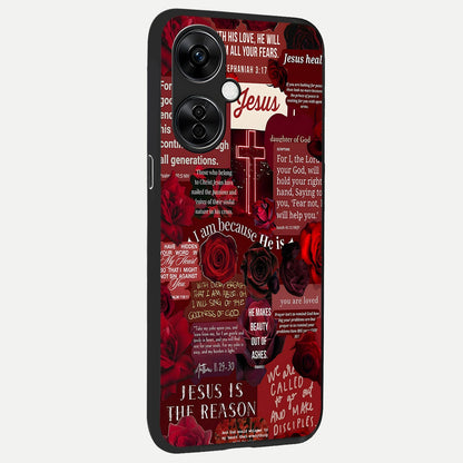  Jesus Love Heals back cover For Oneplus Nord CE3 Lite slim fit glass case with vibrant aesthetic design
