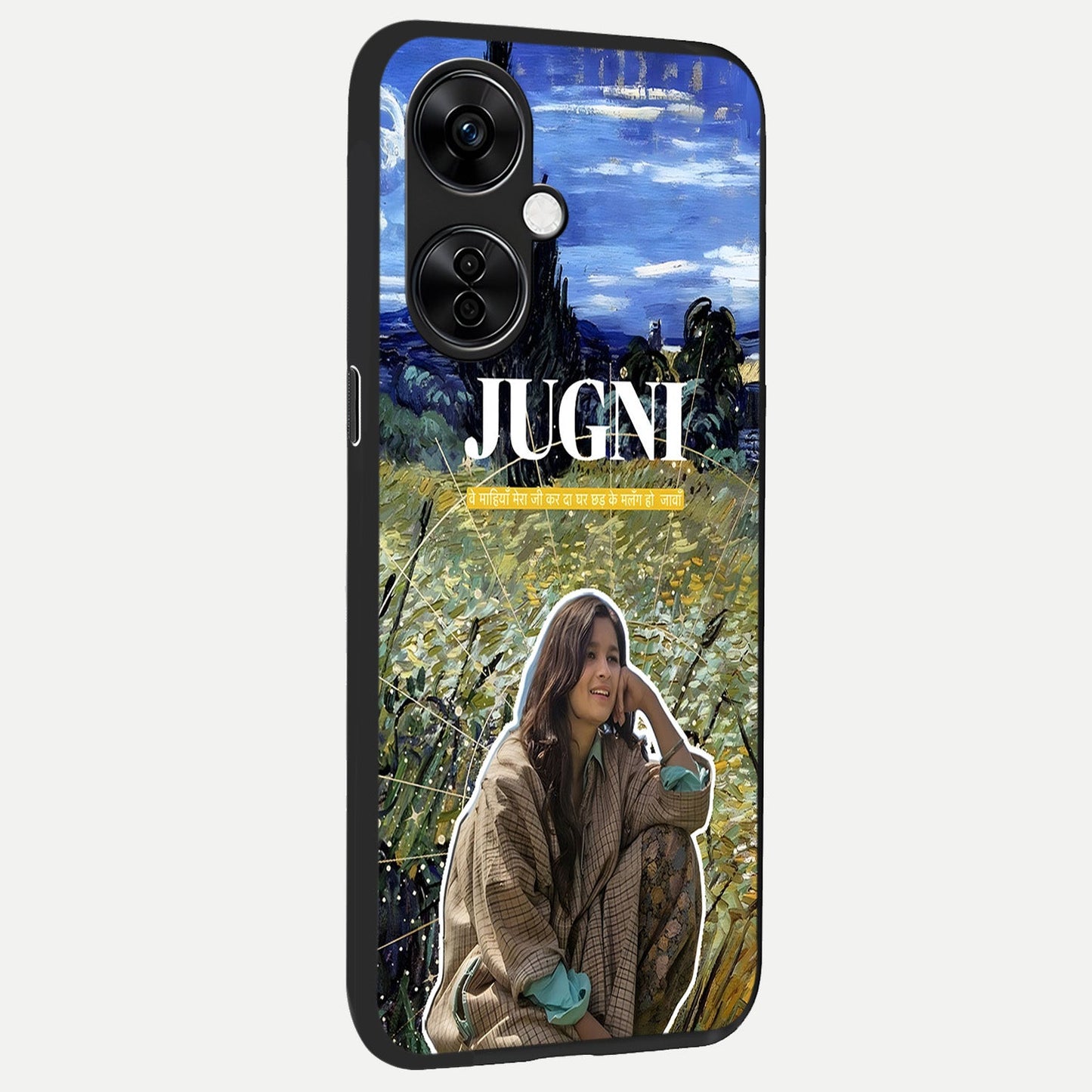  Jugni Soul Vibes back cover For Oneplus Nord CE3 Lite slim fit glass case with vibrant aesthetic design