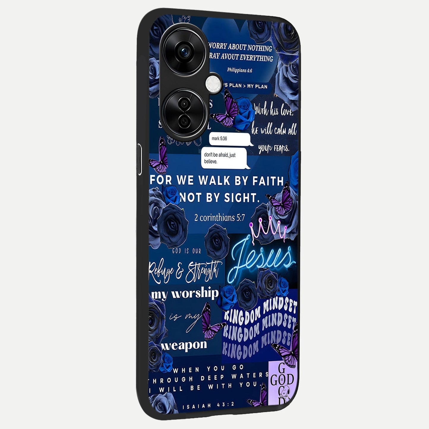  Kingdom Faith Glow back cover For Oneplus Nord CE3 Lite slim fit glass case with vibrant aesthetic design