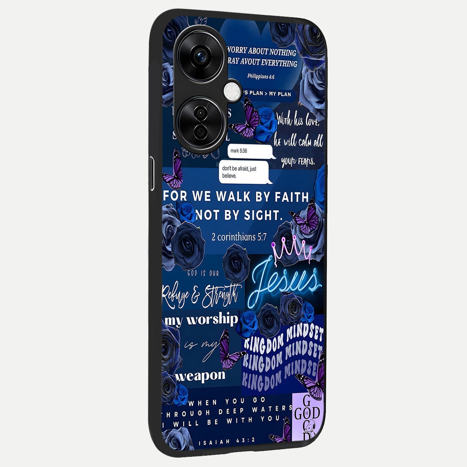  Kingdom Faith Glow back cover For Oneplus Nord CE3 Lite slim fit glass case with vibrant aesthetic design