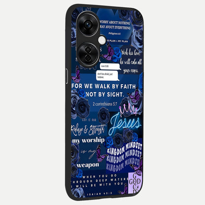  Kingdom Faith Glow back cover For Oneplus Nord CE3 Lite slim fit glass case with vibrant aesthetic design