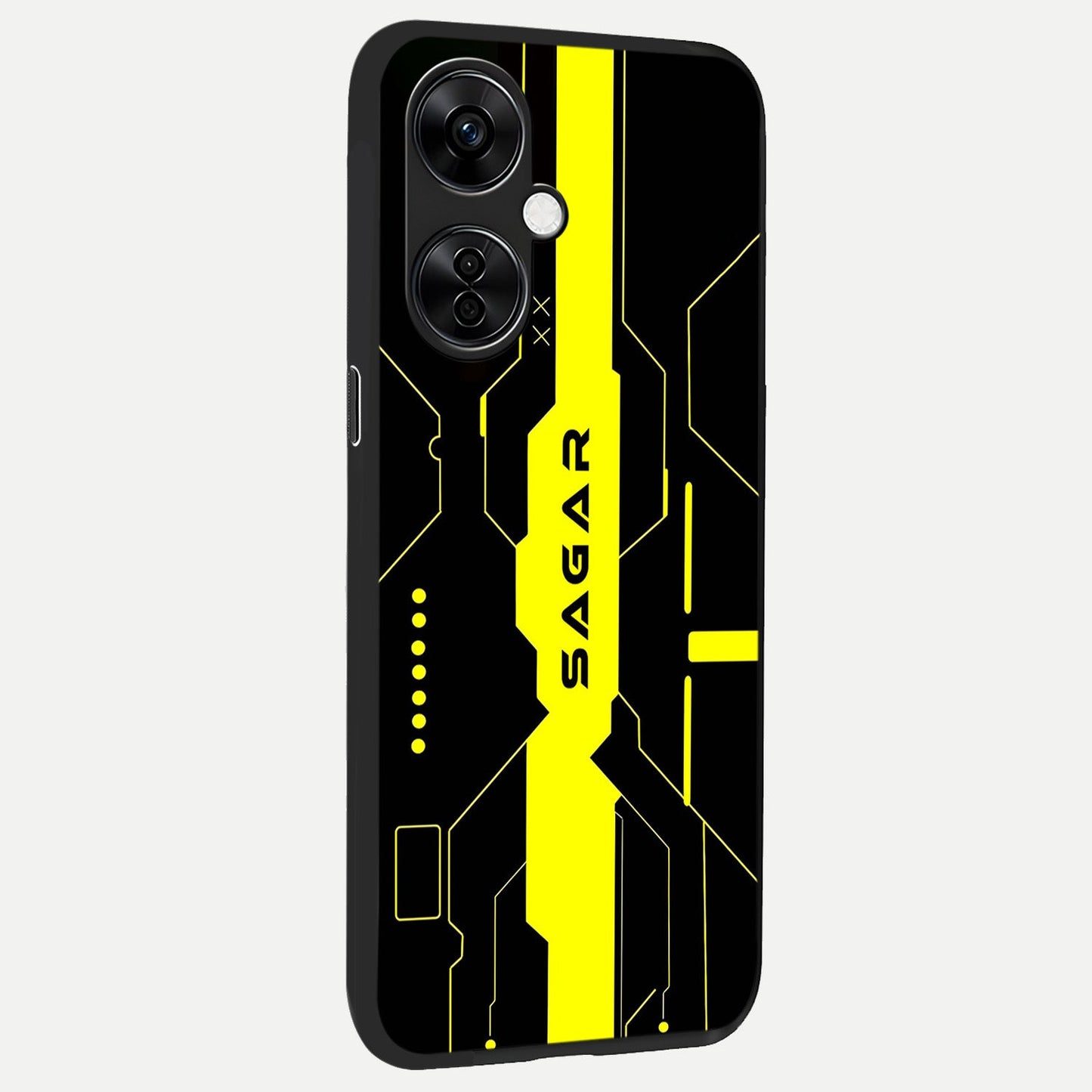  Neon CYBERPUNK Custom Name back cover For Oneplus Nord CE3 Lite slim fit glass case with vibrant aesthetic design