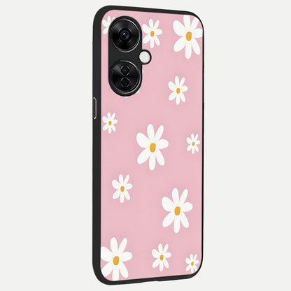  Soft Daisy Bliss back cover For Oneplus Nord CE3 Lite slim fit glass case with vibrant aesthetic design