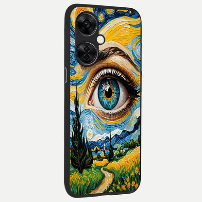 Van Gogh Eye back cover For Oneplus Nord CE3 Lite slim fit glass case with vibrant aesthetic design