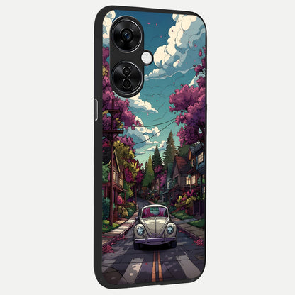  Vintage Street Drive back cover For Oneplus Nord CE3 Lite slim fit glass case with vibrant aesthetic design