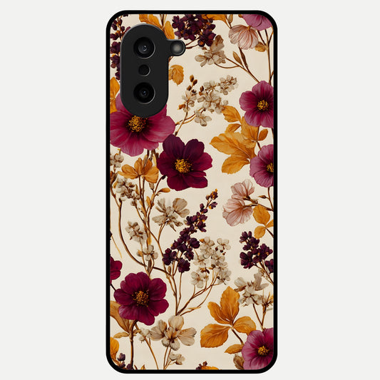  Autumn Wine Bloom Glass Case For Oneplus Nord CE5 back cover – full design glossy printed glass finish