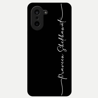 Black Tune Custom Name Glass Case For Oneplus Nord CE5 back cover – full design glossy printed glass finish