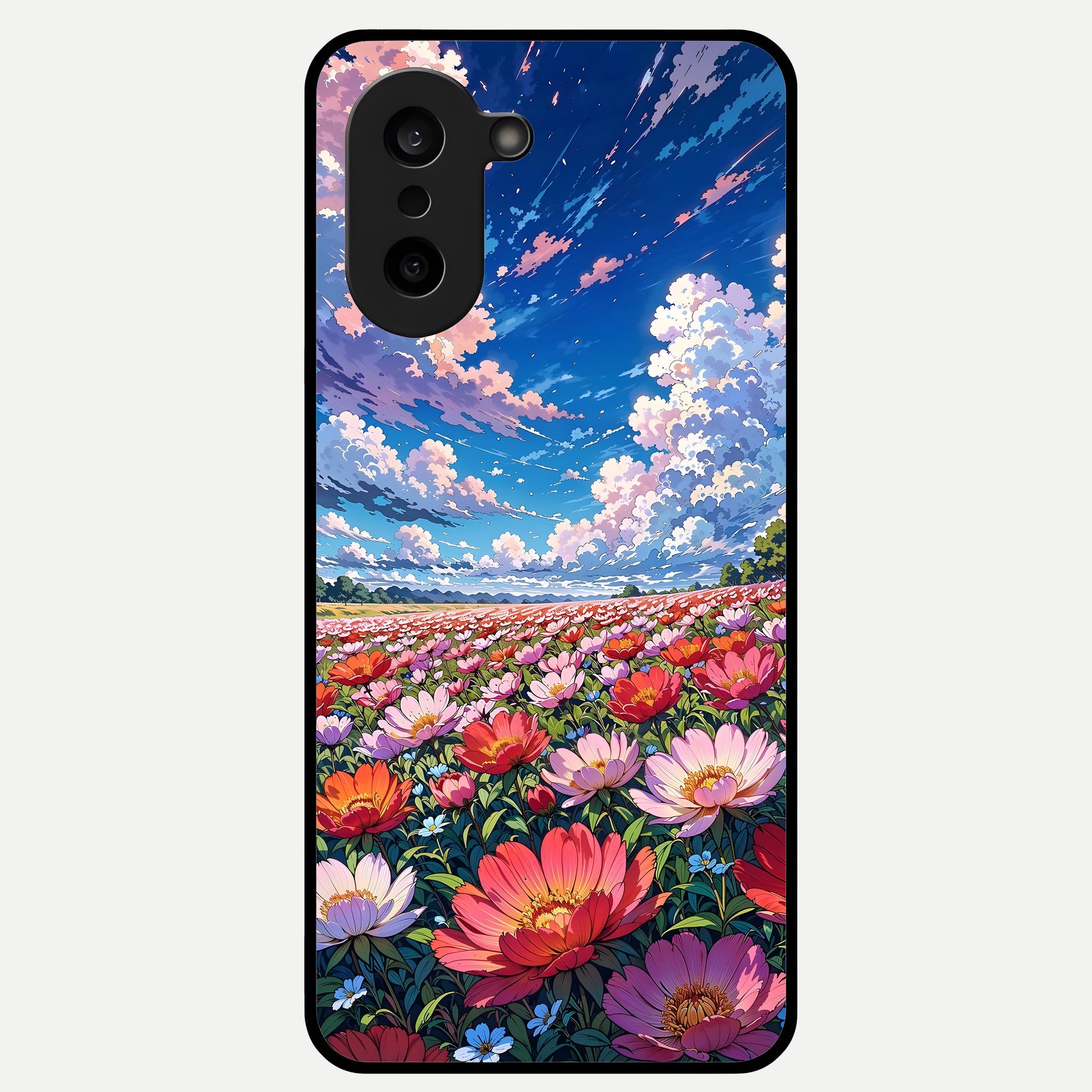  Blossom Sky Field Glass Case For Oneplus Nord CE5 back cover – full design glossy printed glass finish