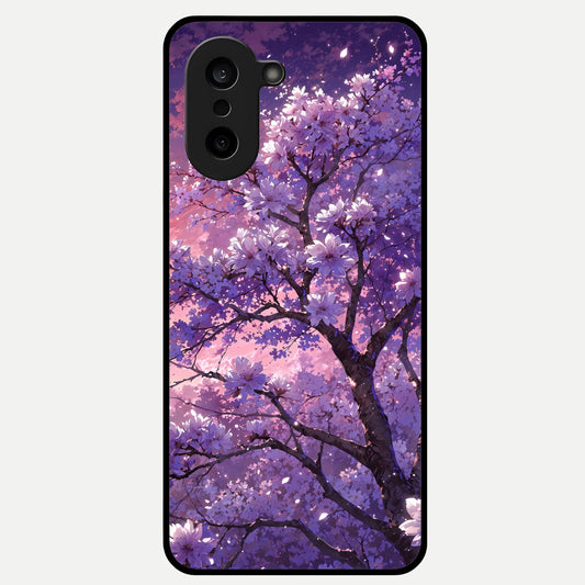  Blossom Tree Glass Case For Oneplus Nord CE5 back cover – full design glossy printed glass finish