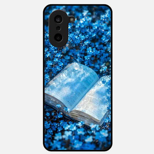  Blue Bloom Tales Glass Case For Oneplus Nord CE5 back cover – full design glossy printed glass finish