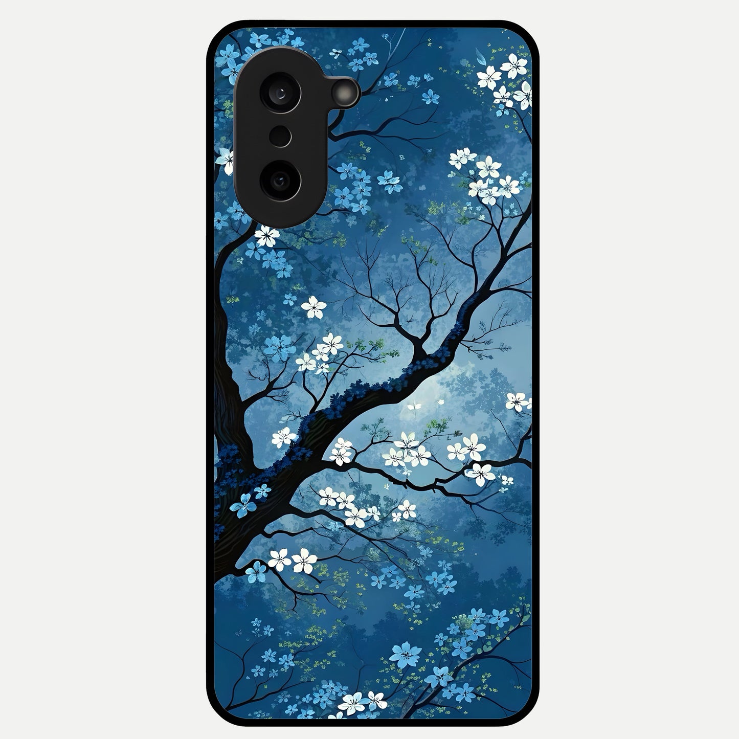  Blue Tree Serenity Glass Case For Oneplus Nord CE5 back cover – full design glossy printed glass finish