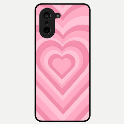  Blush Heart Waves Glass Case For Oneplus Nord CE5 back cover – full design glossy printed glass finish