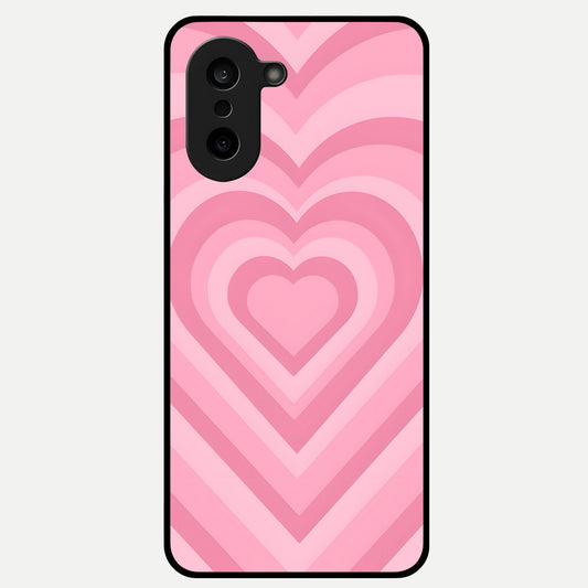  Blush Heart Waves Glass Case For Oneplus Nord CE5 back cover – full design glossy printed glass finish