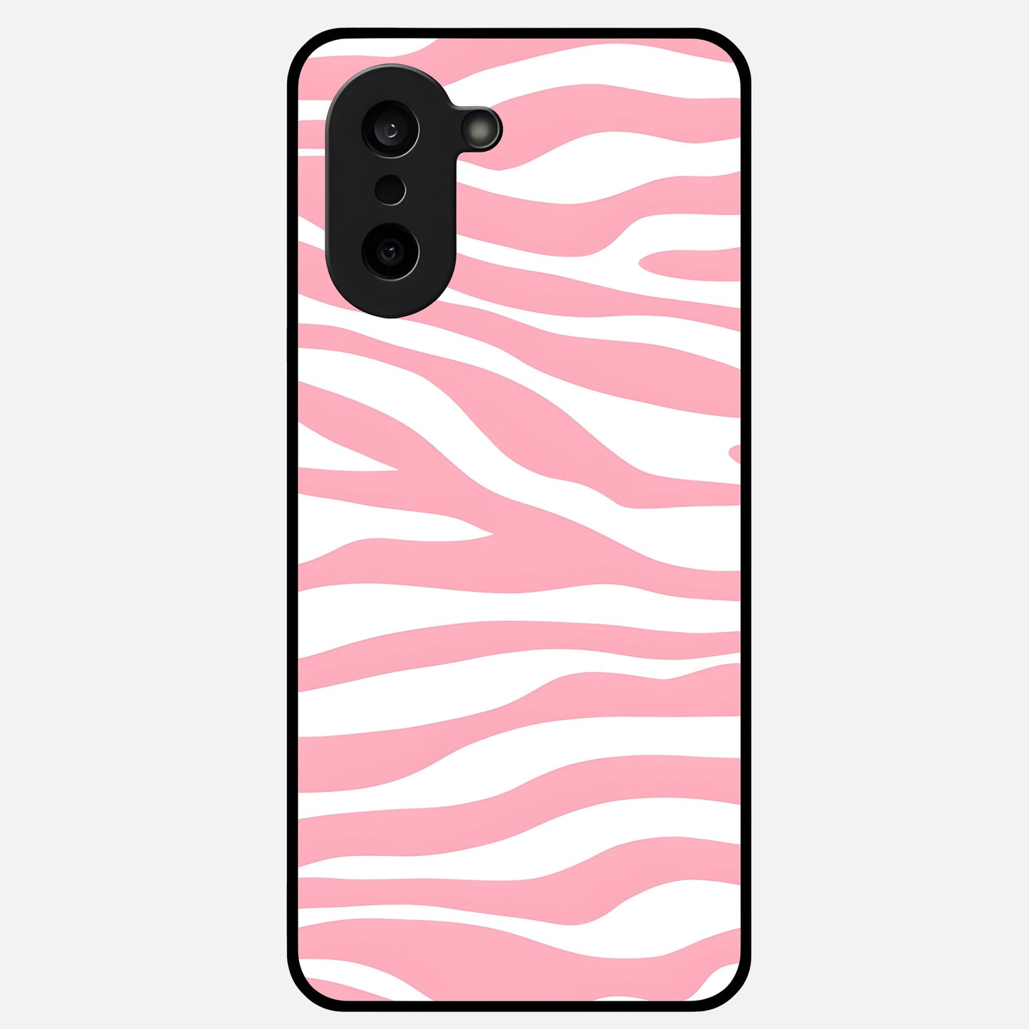  Blush Zebra Flow Glass Case For Oneplus Nord CE5 back cover – full design glossy printed glass finish