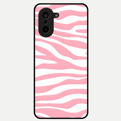  Blush Zebra Flow Glass Case For Oneplus Nord CE5 back cover – full design glossy printed glass finish