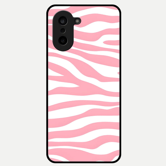  Blush Zebra Flow Glass Case For Oneplus Nord CE5 back cover – full design glossy printed glass finish