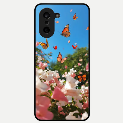  Butterflies In Bloom Sky Glass Case For Oneplus Nord CE5 back cover – full design glossy printed glass finish