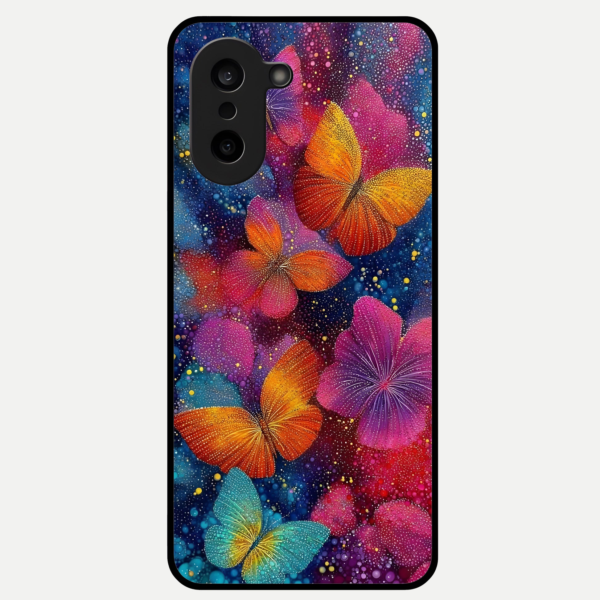  Butterfly Dream Mist Glass Case For Oneplus Nord CE5 back cover – full design glossy printed glass finish