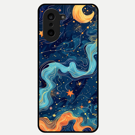  Celestial Dream Flow Glass Case For Oneplus Nord CE5 back cover – full design glossy printed glass finish