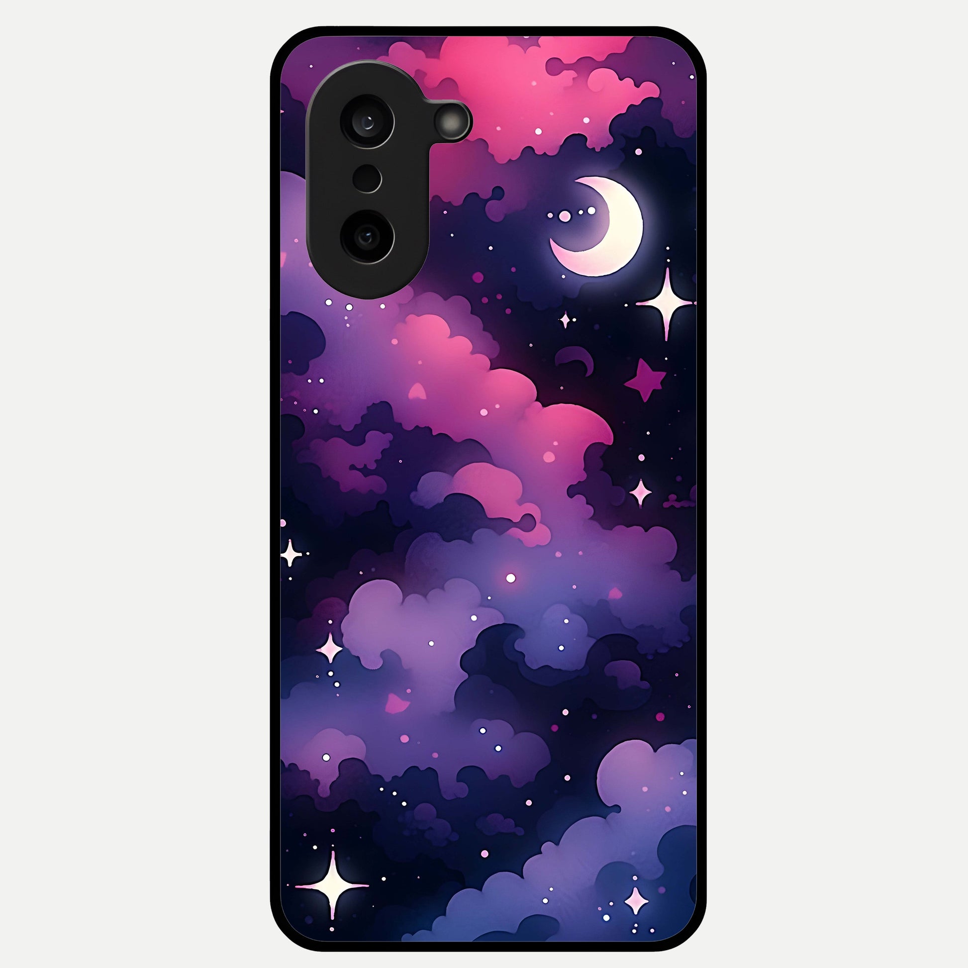  Celestial Moon Magic Glass Case For Oneplus Nord CE5 back cover – full design glossy printed glass finish