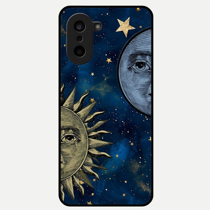  Celestial Moon With Sun Glass Case For Oneplus Nord CE5 back cover – full design glossy printed glass finish