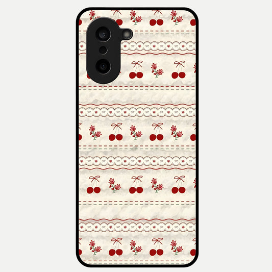  Cherry Bloom Charm Glass Case For Oneplus Nord CE5 back cover – full design glossy printed glass finish
