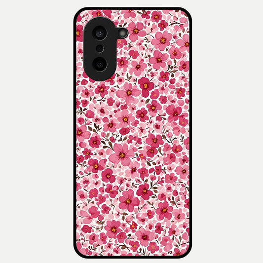  Cherry Blossom Charm Glass Case For Oneplus Nord CE5 back cover – full design glossy printed glass finish