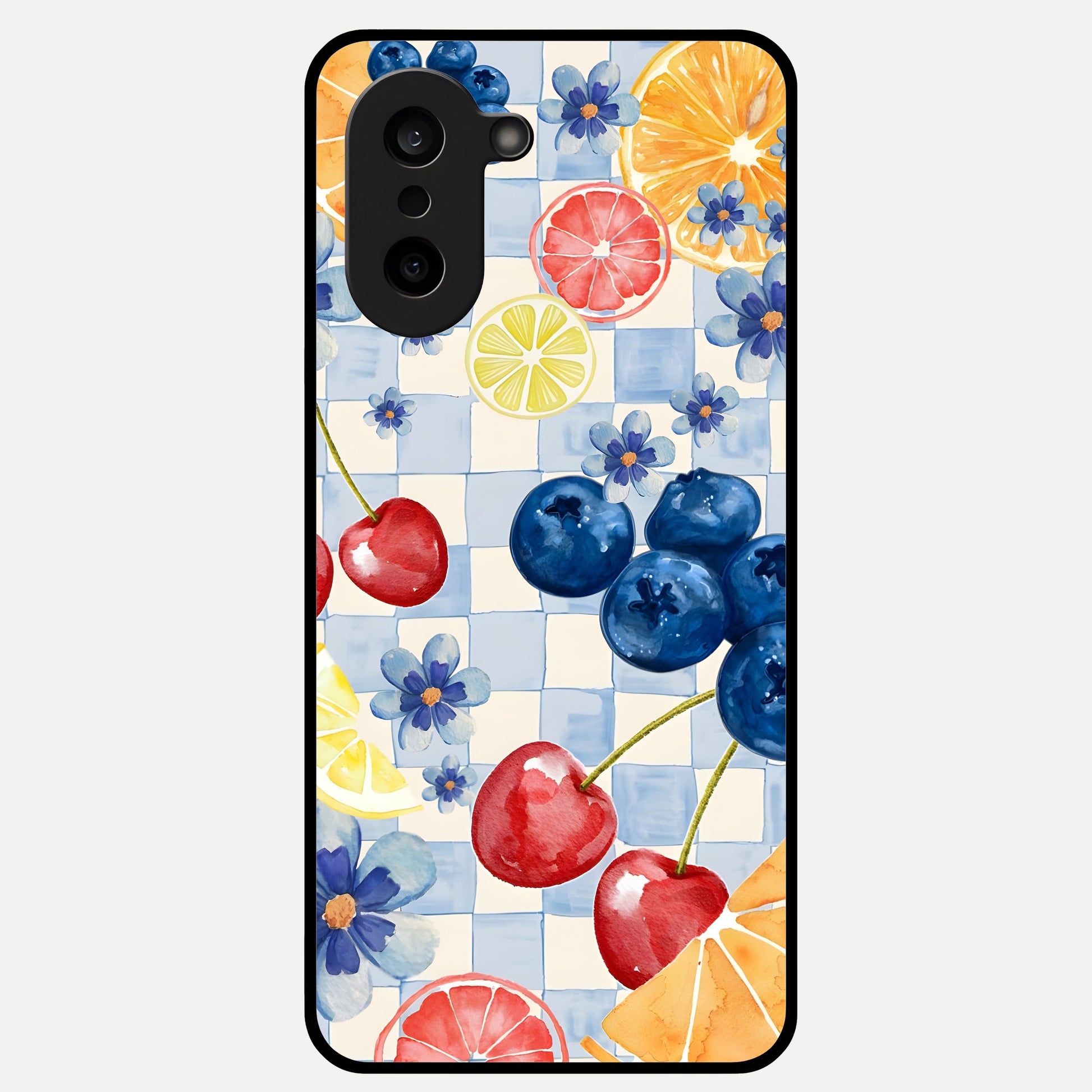 Citrus Bloom Joy Glass Case For Oneplus Nord CE5 back cover – full design glossy printed glass finish