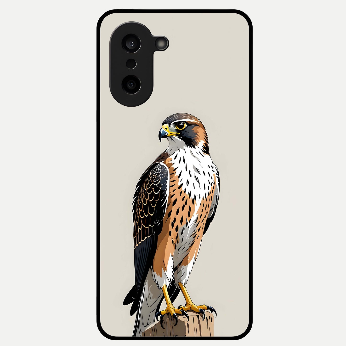  Clever Eagle Glass Case For Oneplus Nord CE5 back cover – full design glossy printed glass finish