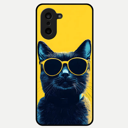 Cool Cat Vibes Glass Case For Oneplus Nord CE5 back cover – full design glossy printed glass finish
