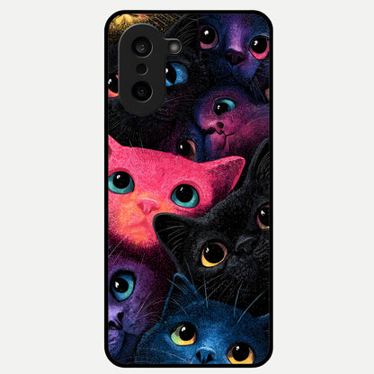  Cosmic Cats Dreams Glass Case For Oneplus Nord CE5 back cover – full design glossy printed glass finish