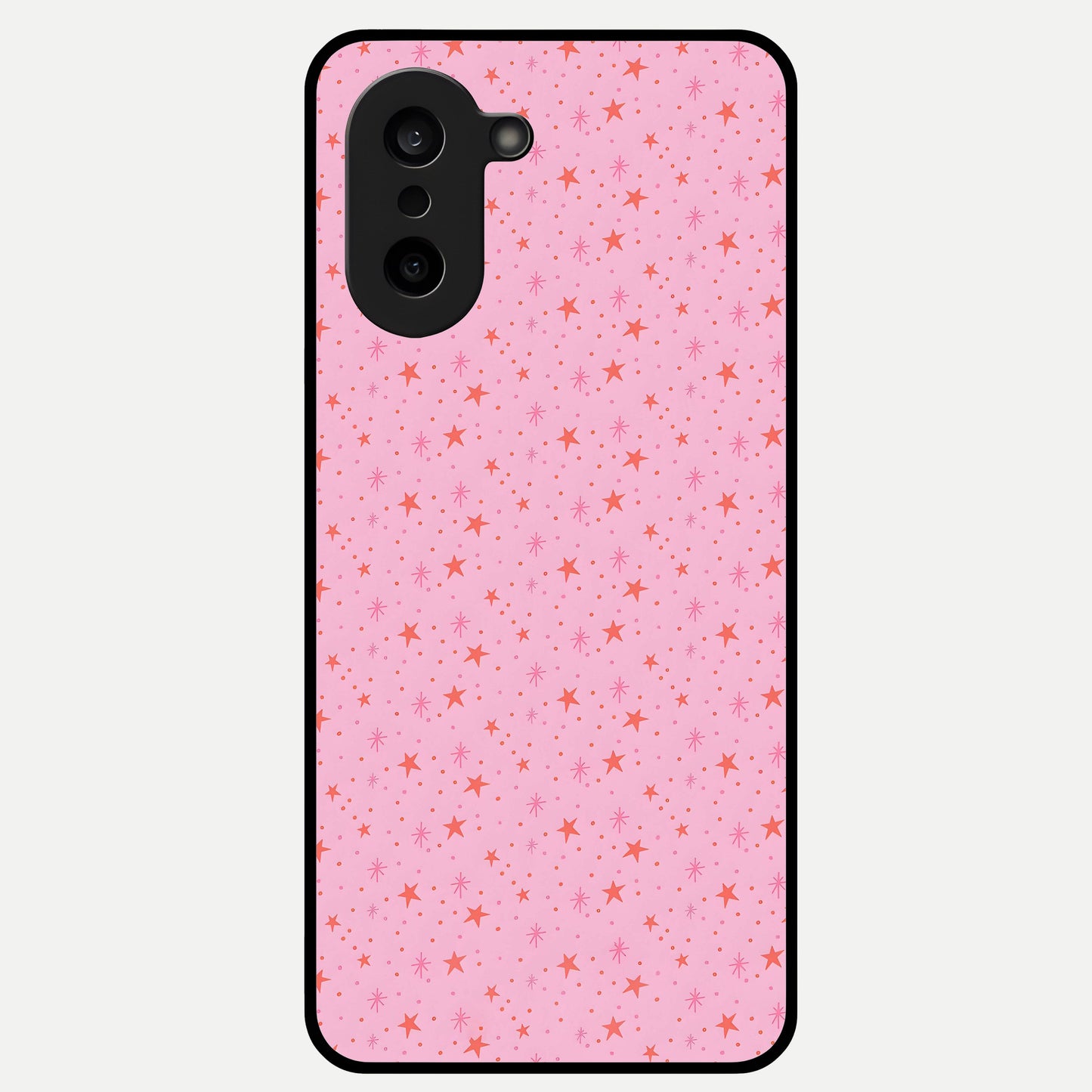  Cosmic Pink Sparkle Glass Case For Oneplus Nord CE5 back cover – full design glossy printed glass finish