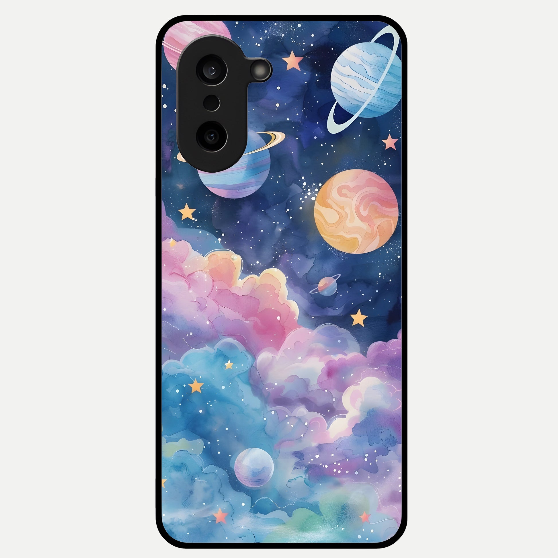  Cosmic Planet Dreams Glass Case For Oneplus Nord CE5 back cover – full design glossy printed glass finish