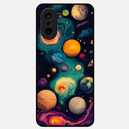  Cosmic Planet Journey Glass Case For Oneplus Nord CE5 back cover – full design glossy printed glass finish