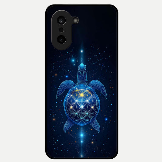 Crimson Blue Turtle Glass Case For Oneplus Nord CE5 back cover – full design glossy printed glass finish
