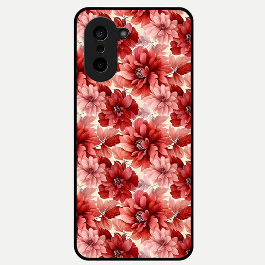  Crimson Love Petals Glass Case For Oneplus Nord CE5 back cover – full design glossy printed glass finish