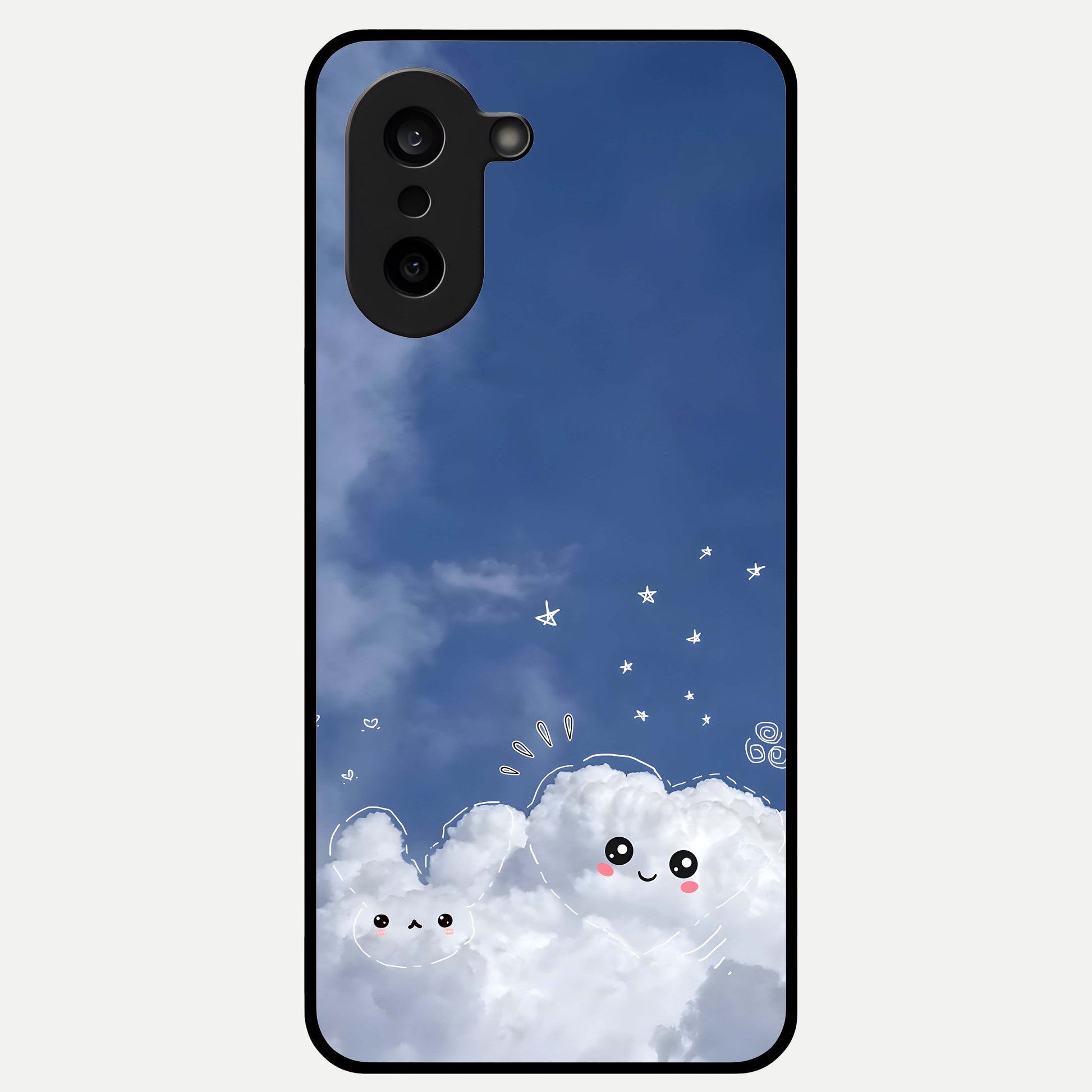  Cute Blossom Cloud Glass Case For Oneplus Nord CE5 back cover – full design glossy printed glass finish