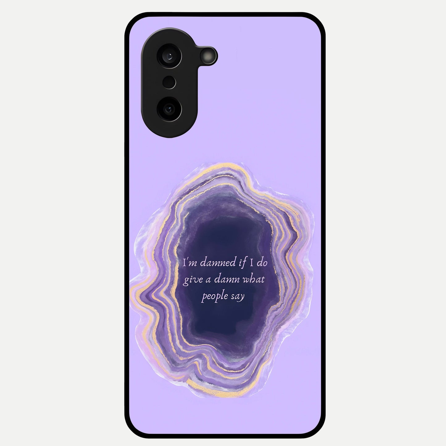  Damned People Quote Glass Case For Oneplus Nord CE5 back cover – full design glossy printed glass finish