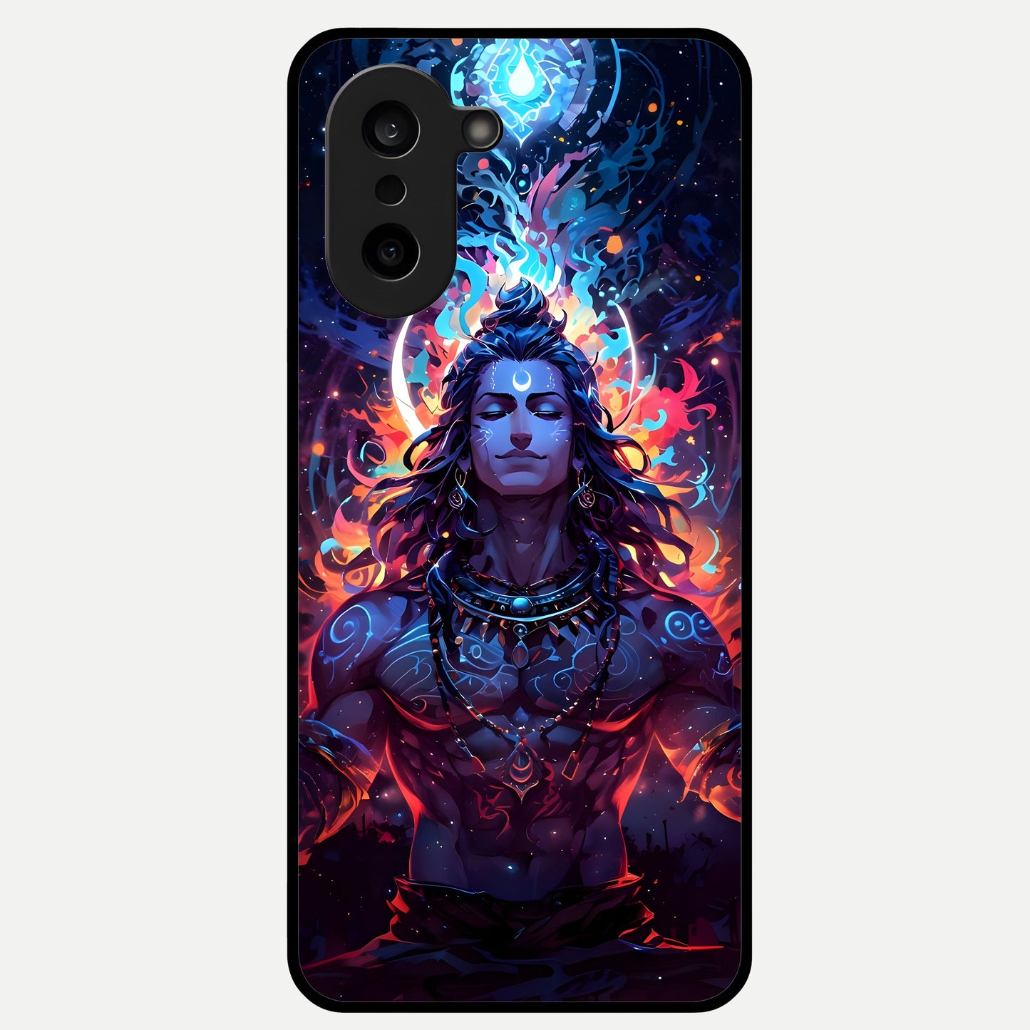  Divine Fire Shiv Glass Case For Oneplus Nord CE5 back cover – full design glossy printed glass finish