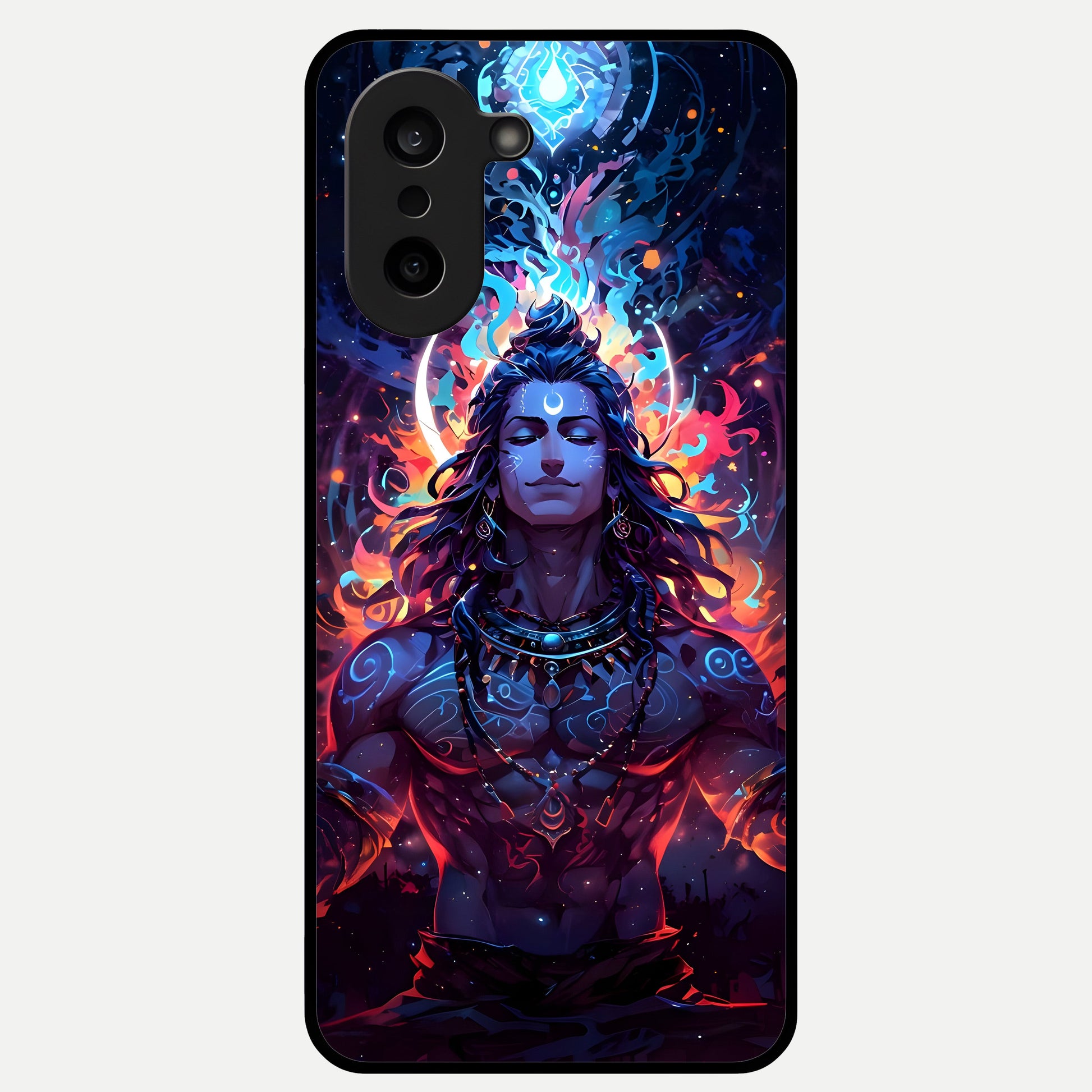  Divine Fire Shiv Glass Case For Oneplus Nord CE5 back cover – full design glossy printed glass finish
