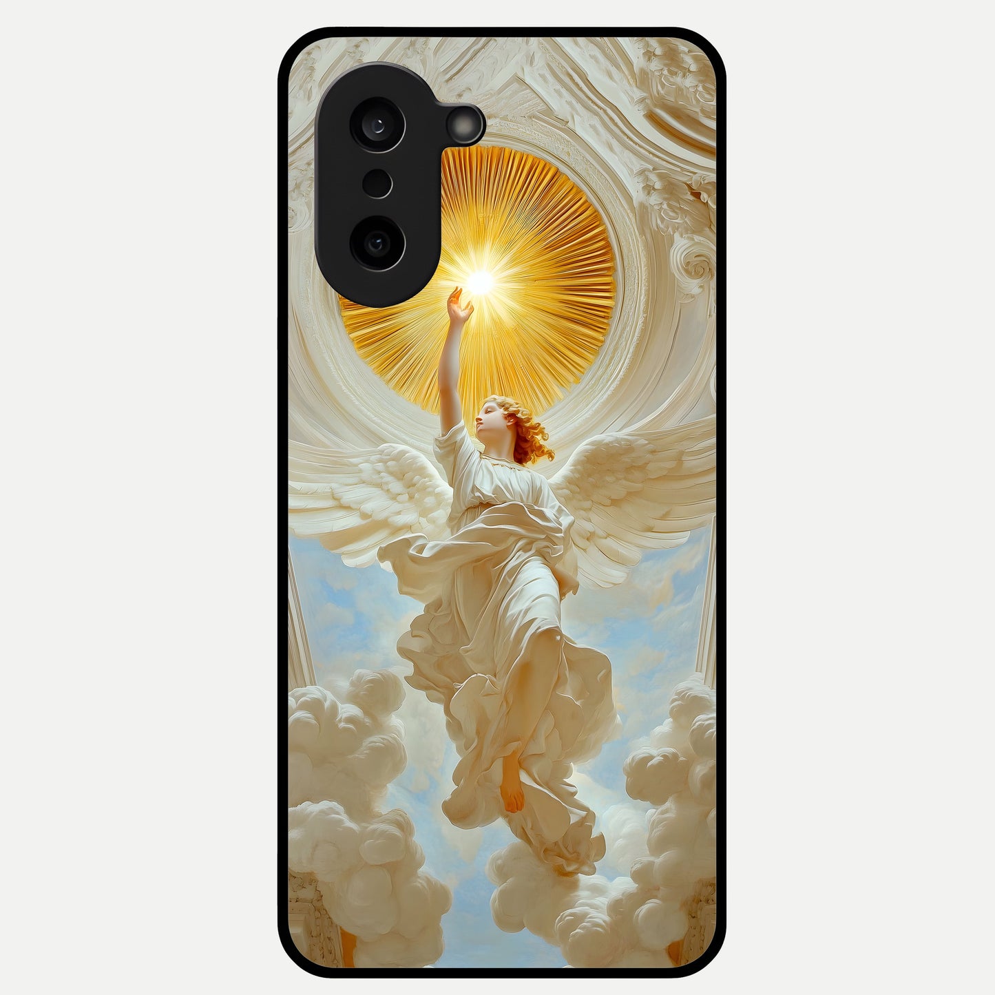  Divine Light Angel Glass Case For Oneplus Nord CE5 back cover – full design glossy printed glass finish